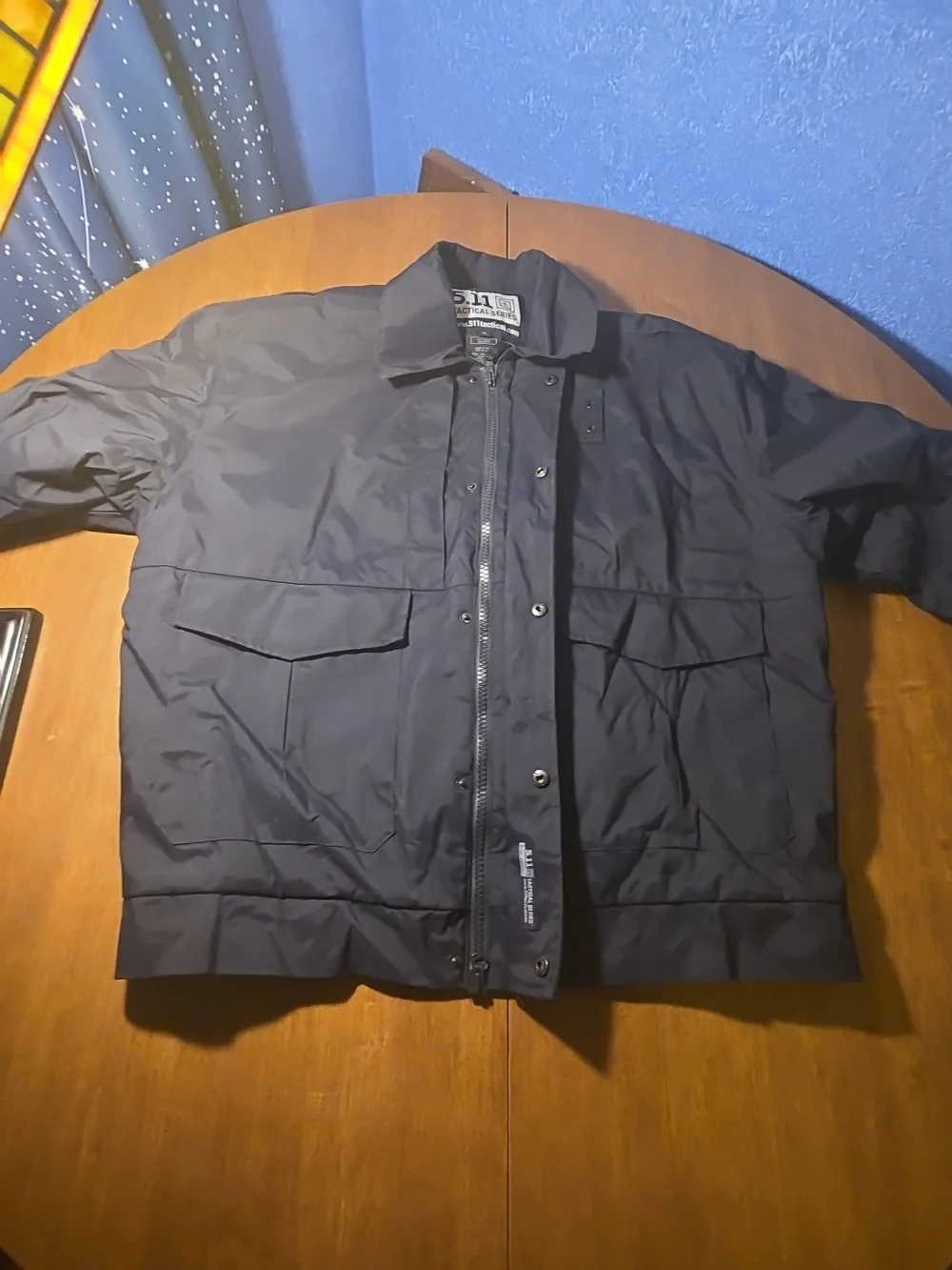 5.11 Tactical Men's Fast-Tac Duty Jacket Full-Zip Warmer Pockets Blue Size XL